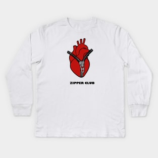 Zipper heart Kids Long Sleeve T-Shirt